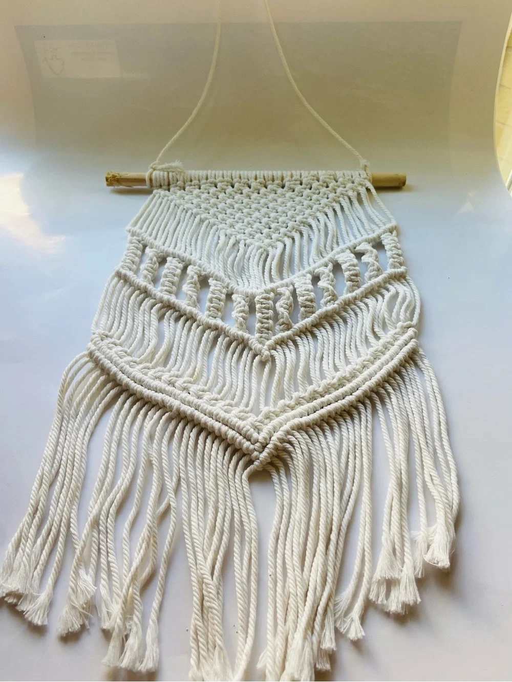 Handmade Boho Macramé Wall Hanging in Natural Cream